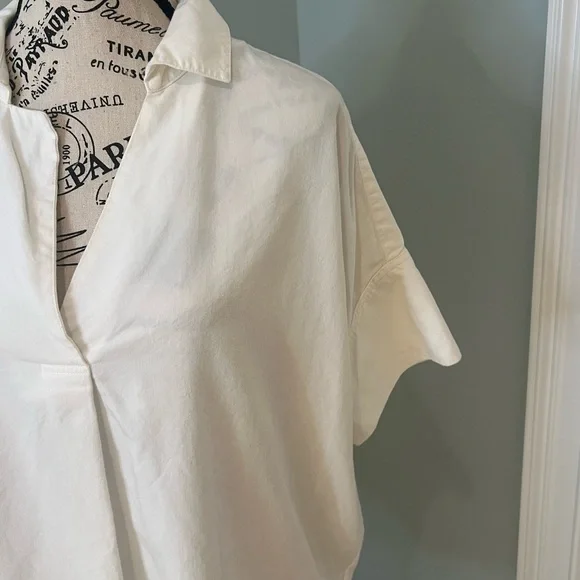 Madewell Courier Button-Back Shirt | White | Size M | Preowned - Picture 9 of 15